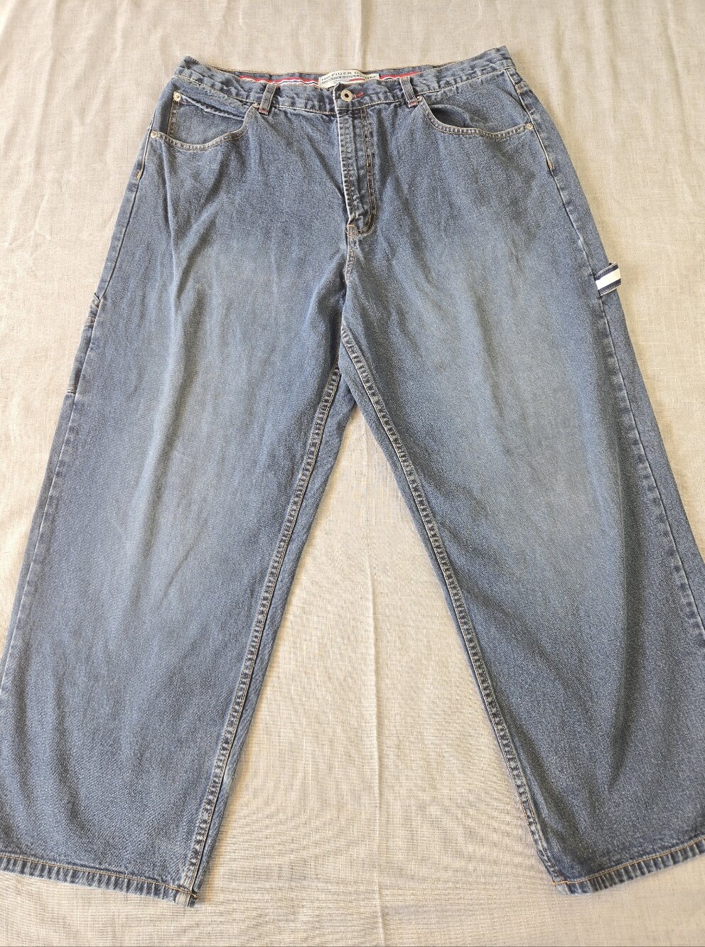 Vintage Hilfiger Denim Mens 38x30 Carpenter Jeans Loose Fit Baggy Y2K Skate
